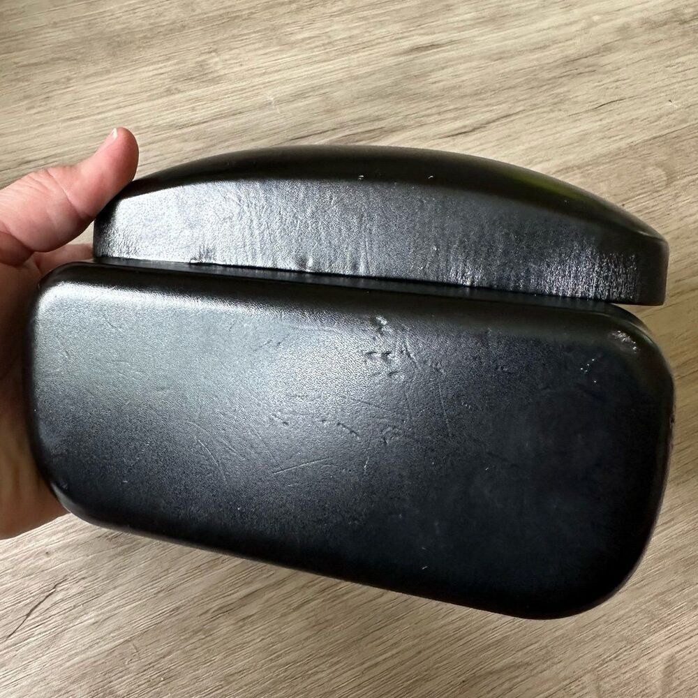 Coach Black Leather Hard Clam Shell Eyewear Glasses Case - Picture 7 of 8